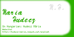 maria hudecz business card